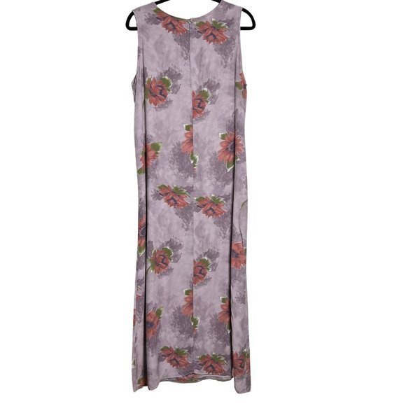 Vintage‎ Purple Floral Maxi Dress - Picture 2 of 7